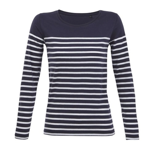 CAMISETA RAYADA DE MANGA LARGA DE MUJER SOL'S MATELOT LSL WOMEN REF S03100