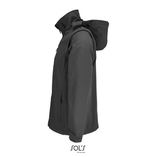CHAQUETA SOFTSHELL CON CAPUCHA Y MANGAS DESMONTABLES SOL'S FALCON 3IN1 REF S03995