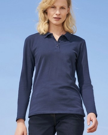 Polo piqué de manga larga de mujer sol's perfect lsl women ref s02083