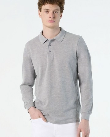 Polo piqué hombre manga larga sol's star ref s11328